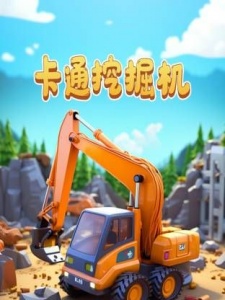 卡通挖掘机